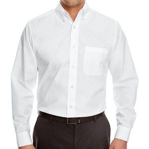 White Performance Poplin Men's Collard Long Sleeve *New Item*
